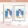 image:imageGolden State Art 8x10 Floating Frame Silver Aluminum Picture Frame Clear Glass Displays Any Size Photo Up to 8x10 Home Gallery Wall Decoration Display Horizontal and VerticalSilver