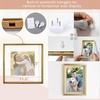 image:imageGolden State Art 8x10 Floating Frame Silver Aluminum Picture Frame Clear Glass Displays Any Size Photo Up to 8x10 Home Gallery Wall Decoration Display Horizontal and VerticalBronze
