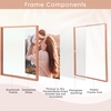 image:imageGolden State Art 8x10 Floating Frame Silver Aluminum Picture Frame Clear Glass Displays Any Size Photo Up to 8x10 Home Gallery Wall Decoration Display Horizontal and VerticalRose Gold