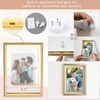 image:imageGolden State Art 8x10 Floating Frame Silver Aluminum Picture Frame Clear Glass Displays Any Size Photo Up to 8x10 Home Gallery Wall Decoration Display Horizontal and VerticalGold