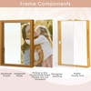 image:imageGolden State Art 8x10 Floating Frame Silver Aluminum Picture Frame Clear Glass Displays Any Size Photo Up to 8x10 Home Gallery Wall Decoration Display Horizontal and VerticalBronze