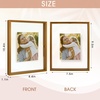 image:imageGolden State Art 8x10 Floating Frame Silver Aluminum Picture Frame Clear Glass Displays Any Size Photo Up to 8x10 Home Gallery Wall Decoration Display Horizontal and VerticalBronze