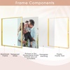 image:imageGolden State Art 8x10 Floating Frame Silver Aluminum Picture Frame Clear Glass Displays Any Size Photo Up to 8x10 Home Gallery Wall Decoration Display Horizontal and VerticalGold
