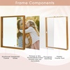 image:imageGolden State Art 8x10 Floating Frame Silver Aluminum Picture Frame Clear Glass Displays Any Size Photo Up to 8x10 Home Gallery Wall Decoration Display Horizontal and VerticalBronze
