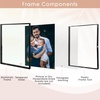 image:imageGolden State Art 8x10 Floating Frame Silver Aluminum Picture Frame Clear Glass Displays Any Size Photo Up to 8x10 Home Gallery Wall Decoration Display Horizontal and VerticalBlack