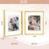 image:imageGolden State Art 8x10 Floating Frame Silver Aluminum Picture Frame Clear Glass Displays Any Size Photo Up to 8x10 Home Gallery Wall Decoration Display Horizontal and VerticalGold