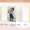 image:imageGolden State Art 8x10 Floating Frame Silver Aluminum Picture Frame Clear Glass Displays Any Size Photo Up to 8x10 Home Gallery Wall Decoration Display Horizontal and VerticalGold