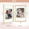image:imageGolden State Art 8x10 Floating Frame Silver Aluminum Picture Frame Clear Glass Displays Any Size Photo Up to 8x10 Home Gallery Wall Decoration Display Horizontal and VerticalGold