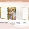 image:imageGolden State Art 8x10 Floating Frame Silver Aluminum Picture Frame Clear Glass Displays Any Size Photo Up to 8x10 Home Gallery Wall Decoration Display Horizontal and VerticalBronze