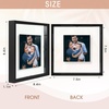 image:imageGolden State Art 8x10 Floating Frame Silver Aluminum Picture Frame Clear Glass Displays Any Size Photo Up to 8x10 Home Gallery Wall Decoration Display Horizontal and VerticalBlack
