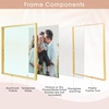 image:imageGolden State Art 8x10 Floating Frame Silver Aluminum Picture Frame Clear Glass Displays Any Size Photo Up to 8x10 Home Gallery Wall Decoration Display Horizontal and VerticalGold
