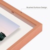 image:imageGolden State Art 8x10 Floating Frame Silver Aluminum Picture Frame Clear Glass Displays Any Size Photo Up to 8x10 Home Gallery Wall Decoration Display Horizontal and VerticalRose Gold