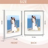 image:imageGolden State Art 8x10 Floating Frame Silver Aluminum Picture Frame Clear Glass Displays Any Size Photo Up to 8x10 Home Gallery Wall Decoration Display Horizontal and VerticalSilver