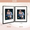 image:imageGolden State Art 8x10 Floating Frame Silver Aluminum Picture Frame Clear Glass Displays Any Size Photo Up to 8x10 Home Gallery Wall Decoration Display Horizontal and VerticalBlack