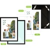 image:imageGolden State Art 8x10 Picture Frames with Mat for 5x7 Photos  Set of 4 Premium Real Glass Aluminum Frames for Wall or Tabletop Display  Modern SilverClassic Black