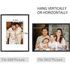 image:imageGolden State Art 8x10 Picture Frames with Mat for 5x7 Photos  Set of 4 Premium Real Glass Aluminum Frames for Wall or Tabletop Display  Modern SilverClassic Black