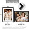 image:imageGolden State Art 8x10 Picture Frames with Mat for 5x7 Photos  Set of 4 Premium Real Glass Aluminum Frames for Wall or Tabletop Display  Modern SilverClassic Black