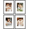 image:imageGolden State Art 8x10 Picture Frames with Mat for 5x7 Photos  Set of 4 Premium Real Glass Aluminum Frames for Wall or Tabletop Display  Modern SilverClassic Black