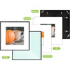 image:imageGolden State Art 8x10 Picture Frames with Mat for 5x7 Photos  Set of 4 Premium Real Glass Aluminum Frames for Wall or Tabletop Display  Modern SilverClassic Black