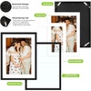 image:imageGolden State Art 8x10 Picture Frames with Mat for 5x7 Photos  Set of 4 Premium Real Glass Aluminum Frames for Wall or Tabletop Display  Modern SilverClassic Black