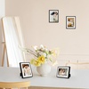 image:imageGolden State Art 8x10 Picture Frames with Mat for 5x7 Photos  Set of 4 Premium Real Glass Aluminum Frames for Wall or Tabletop Display  Modern SilverClassic Black