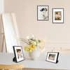 image:imageGolden State Art 8x10 Picture Frames with Mat for 5x7 Photos  Set of 4 Premium Real Glass Aluminum Frames for Wall or Tabletop Display  Modern SilverClassic Black