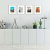 image:imageGolden State Art 8x10 Picture Frames with Mat for 5x7 Photos  Set of 4 Premium Real Glass Aluminum Frames for Wall or Tabletop Display  Modern SilverModern Gold