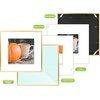 image:imageGolden State Art 8x10 Picture Frames with Mat for 5x7 Photos  Set of 4 Premium Real Glass Aluminum Frames for Wall or Tabletop Display  Modern SilverModern Gold