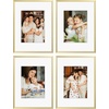 image:imageGolden State Art 8x10 Picture Frames with Mat for 5x7 Photos  Set of 4 Premium Real Glass Aluminum Frames for Wall or Tabletop Display  Modern SilverModern Gold