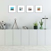 image:imageGolden State Art 8x10 Picture Frames with Mat for 5x7 Photos  Set of 4 Premium Real Glass Aluminum Frames for Wall or Tabletop Display  Modern SilverModern Silver