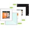 image:imageGolden State Art 8x10 Picture Frames with Mat for 5x7 Photos  Set of 4 Premium Real Glass Aluminum Frames for Wall or Tabletop Display  Modern SilverModern Silver