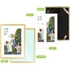 image:imageGolden State Art 8x10 Picture Frames with Mat for 5x7 Photos  Set of 4 Premium Real Glass Aluminum Frames for Wall or Tabletop Display  Modern SilverModern Gold