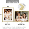 image:imageGolden State Art 8x10 Picture Frames with Mat for 5x7 Photos  Set of 4 Premium Real Glass Aluminum Frames for Wall or Tabletop Display  Modern SilverModern Gold