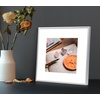image:imageGolden State Art 8x10 Picture Frames with Mat for 5x7 Photos  Set of 4 Premium Real Glass Aluminum Frames for Wall or Tabletop Display  Modern SilverModern Silver