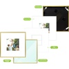 image:imageGolden State Art 8x10 Picture Frames with Mat for 5x7 Photos  Set of 4 Premium Real Glass Aluminum Frames for Wall or Tabletop Display  Modern SilverModern Gold