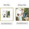 image:imageGolden State Art 8x10 Picture Frames with Mat for 5x7 Photos  Set of 4 Premium Real Glass Aluminum Frames for Wall or Tabletop Display  Modern SilverModern Gold