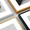 image:imageGolden State Art 8x10 Picture Frames with Mat for 5x7 Photos  Set of 4 Premium Real Glass Aluminum Frames for Wall or Tabletop Display  Modern SilverModern Gold
