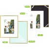 image:imageGolden State Art 8x10 Picture Frames with Mat for 5x7 Photos  Set of 4 Premium Real Glass Aluminum Frames for Wall or Tabletop Display  Modern SilverModern Gold