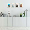 image:imageGolden State Art 8x10 Picture Frames with Mat for 5x7 Photos  Set of 4 Premium Real Glass Aluminum Frames for Wall or Tabletop Display  Modern SilverModern Gold