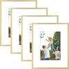 image:imageGolden State Art 8x10 Picture Frames with Mat for 5x7 Photos  Set of 4 Premium Real Glass Aluminum Frames for Wall or Tabletop Display  Modern SilverModern Gold
