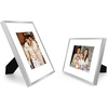 image:imageGolden State Art 8x10 Picture Frames with Mat for 5x7 Photos  Set of 4 Premium Real Glass Aluminum Frames for Wall or Tabletop Display  Modern SilverSilver