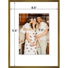 image:imageGolden State Art 8x10 Picture Frames with Mat for 5x7 Photos  Set of 4 Premium Real Glass Aluminum Frames for Wall or Tabletop Display  Modern SilverVintage Bronze