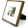 image:imageGolden State Art 8x10 Picture Frames with Mat for 5x7 Photos  Set of 4 Premium Real Glass Aluminum Frames for Wall or Tabletop Display  Modern SilverVintage Bronze