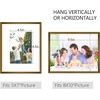 image:imageGolden State Art 8x10 Picture Frames with Mat for 5x7 Photos  Set of 4 Premium Real Glass Aluminum Frames for Wall or Tabletop Display  Modern SilverVintage Bronze