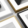 image:imageGolden State Art 8x10 Picture Frames with Mat for 5x7 Photos  Set of 4 Premium Real Glass Aluminum Frames for Wall or Tabletop Display  Modern SilverVintage Bronze