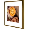 image:imageGolden State Art 8x10 Picture Frames with Mat for 5x7 Photos  Set of 4 Premium Real Glass Aluminum Frames for Wall or Tabletop Display  Modern SilverVintage Bronze