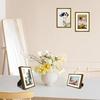 image:imageGolden State Art 8x10 Picture Frames with Mat for 5x7 Photos  Set of 4 Premium Real Glass Aluminum Frames for Wall or Tabletop Display  Modern SilverVintage Bronze