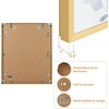 image:imageGolden State Art A4 Aluminum Picture Frame Black Metal Thin Poster Frames for 83x117 inch Photo Acrylic Front Wall Hook for Horizontal or Vertical Display 1 PackGold
