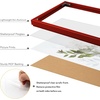 image:imageGolden State Art A4 Aluminum Picture Frame Black Metal Thin Poster Frames for 83x117 inch Photo Acrylic Front Wall Hook for Horizontal or Vertical Display 1 PackRed