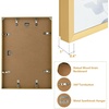 image:imageGolden State Art A4 Aluminum Picture Frame Black Metal Thin Poster Frames for 83x117 inch Photo Acrylic Front Wall Hook for Horizontal or Vertical Display 1 PackGold